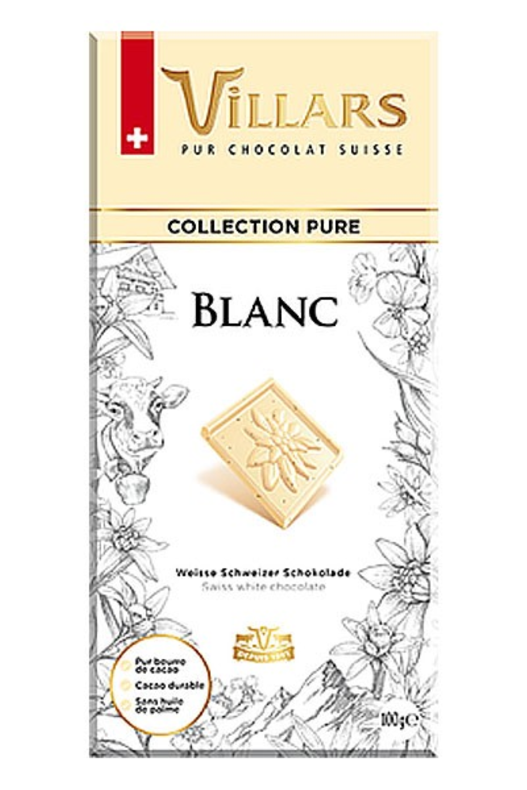 VILLARS PURE CHOCOLATE WHITE 100G